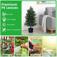 Artificial Cedar Topiary Tree Fake Pine Tree Indoor Outdoor Decorative Plant