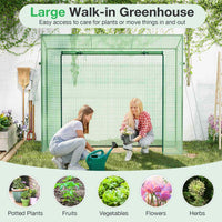 200 x 77 x 169 cm Outdoor Portable Double-Layer Mini Winter Hot Greenhouse, Yard