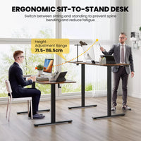 Electric Standing Desk 160 x 60 cm Large Sit Stand Desk w/ 3 Memory Heights