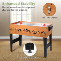 3-in-1 Combo Multi Game Table Set Pool Table Foosball, Slide Hockey & Billiards