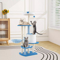 Tall Modern Cat Tree Tower w/ Sisal Scratching Posts for Kitten and Adult Cat