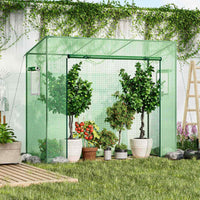 200 x 77 x 169 cm Outdoor Portable Double-Layer Mini Winter Hot Greenhouse, Yard