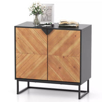 Sideboard Buffet Cabinet with Storage Console Table Modern Accent Cabinet Black