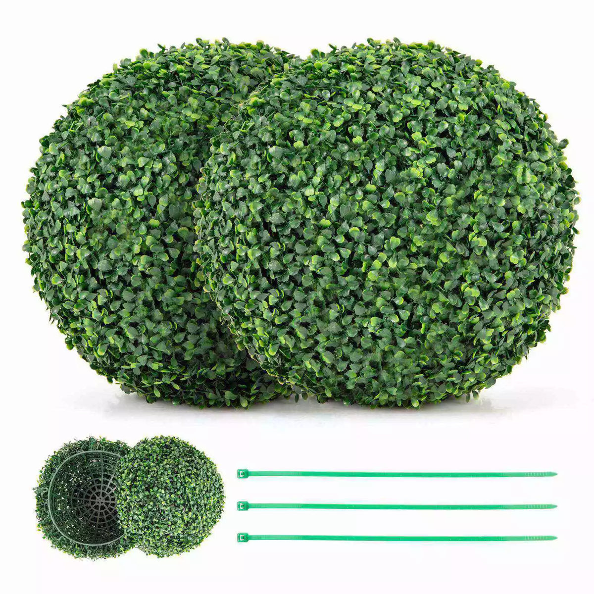 2 PCS Artificial Plant Milan Grass Ball Faux Plant Home Wedding Decoration