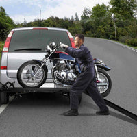 270kg Capacity Hitch-Mounted Motorcycle Carrier, Heavy Duty Steel, Truck SUV Car