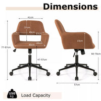 Leathaire Home Office Chair Adjustable Swivel Task Chair Computer Chair