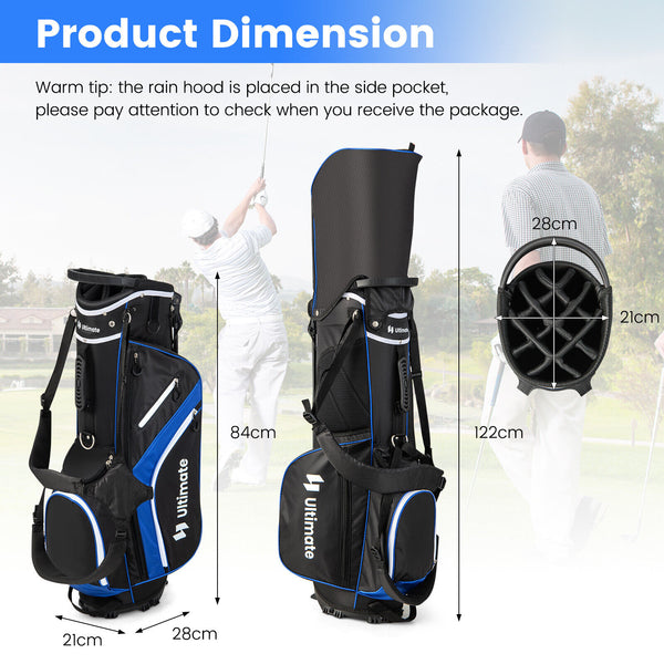 Golf Stand Bag, Golf Club Bag w/ 14 Way Top Dividers, Lightweight Golf Carry Bag