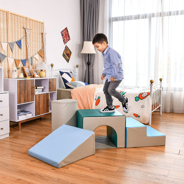 4-piece Single-Tunnel SoftZone Climb Crawl Activity Play Set Toddler Kid