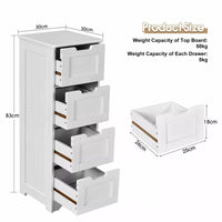 Floor Storage Cabinet Freestanding Storage Organizer Nightstand Side Table