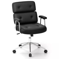 Office Chair PU Leather Upholstered Desk Chair Height Adjustable Swivel Chair