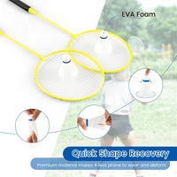 Portable Badminton Net Set with Storage Base, All-In-One Badminton Set