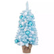 Pre-Decorated Tabletop Mini Christmas Tree Xmas Decor w/Snow Flocked Branch Tips