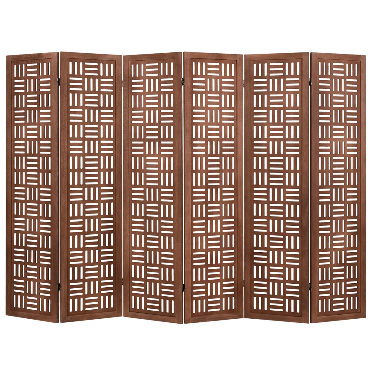 4/6-Panel Room Divider 165cm Folding Partition Stand Privacy Screen Walnut