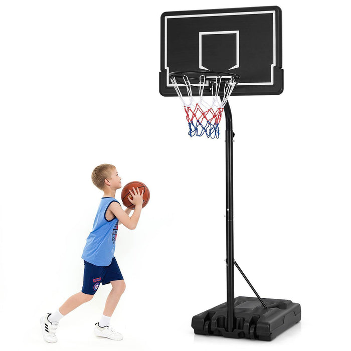 2.1-2.6m Adjustable Portable Outdoor Basketball Hoop,Kids Basketball Goal System