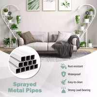 5 Tier Metal Plant Stand Heart-shaped Ladder Plant Shelf for Living Room(2 Pack)