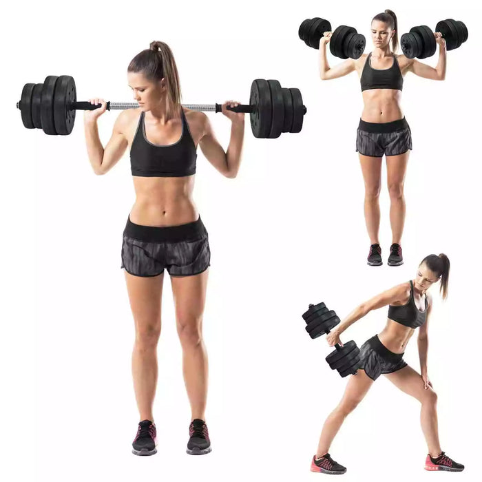 2 in 1 Adjustable Dumbbell Set 30KG Adjustable Lifting Training Set for Home Gym