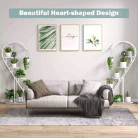 5 Tier Metal Plant Stand Heart-shaped Ladder Plant Shelf for Living Room(2 Pack)