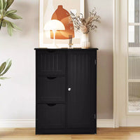 Freestanding Bathroom Floor Cabinet Side Storage Cabinet Drawer Chest Organizer