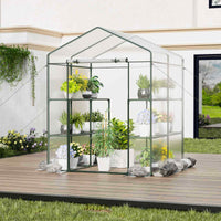 139 x 144 x 195 cm Outdoor Indoor Portable Greenhouse w/4 Tiers 8 Shelves, Yard