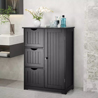 Freestanding Bathroom Floor Cabinet Side Storage Cabinet Drawer Chest Organizer