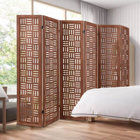 4/6-Panel Room Divider 165cm Folding Partition Stand Privacy Screen Walnut