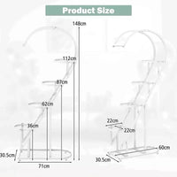 5 Tier Metal Plant Stand Heart-shaped Ladder Plant Shelf for Living Room(2 Pack)