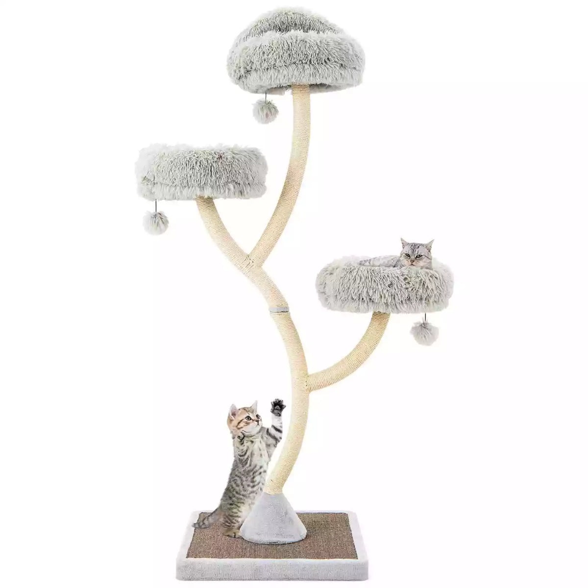 178cm Cat Tree Multi-Level Cat Activity Center w/3 Warm Perches Scratching Posts