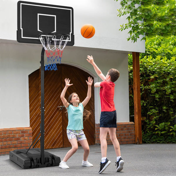 2.1-2.6m Adjustable Portable Outdoor Basketball Hoop,Kids Basketball Goal System