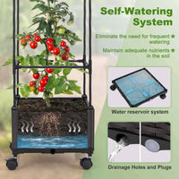 1.7M Indoor Outdoor Adjustable Raised Garden Bed on Wheels, Self-Watering System