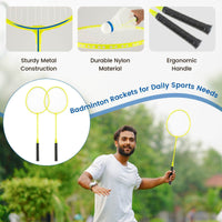 Portable Badminton Net Set with Storage Base, All-In-One Badminton Set