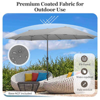 4.7M Outdoor Extra Large Double-Sided Patio Umbrella, Ideal for Poolside, Garden