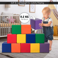 12-Piece 20cm PU Foam Big Building Blocks Colorful Soft Blocks Play Set For Kids