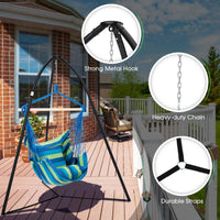 Heavy Duty Metal Hanging Chair Stand, Rust Resistant Hammock Stand, Patio, Pool