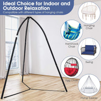 Heavy Duty Metal Hanging Chair Stand, Rust Resistant Hammock Stand, Patio, Pool