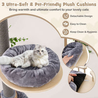 2.3-2.7m Adjustable Cat Tree Tower Scratching Post Floor to Ceiling Cando House