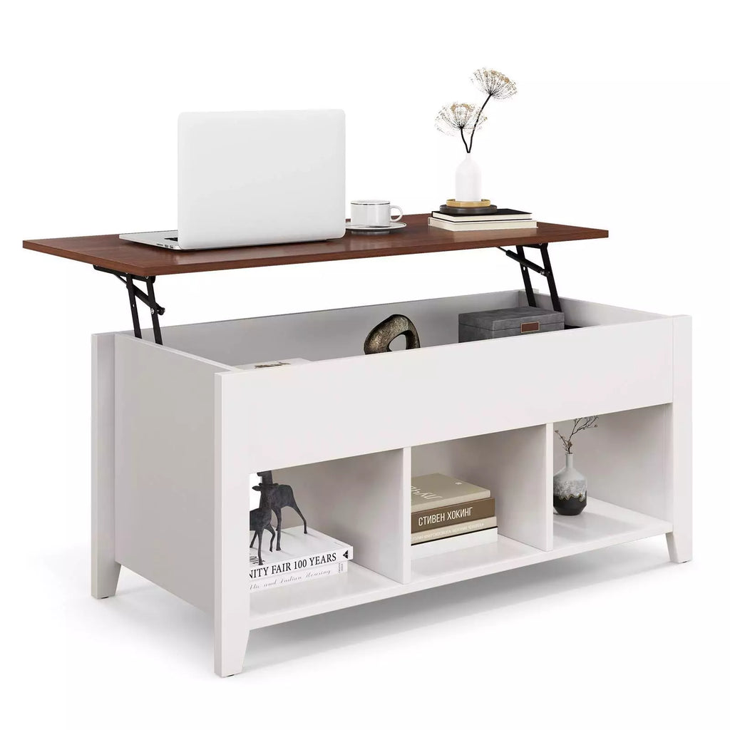 Table Rising From Box Lift Up Coffee Table Rising Center Table w/ Hidden Compartment & 3 Cub ...