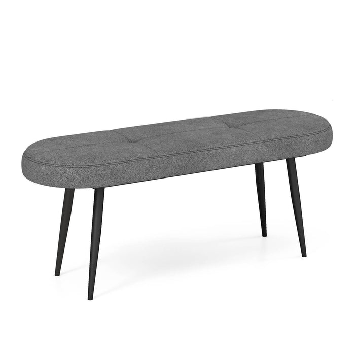 Upholstered Entryway Bench Ottoman End of Bed Bench Hallway Living Room Grey