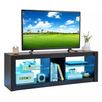 TV Stand w/ LED Light for TVs up to 65 inch Modern Entertainment Center