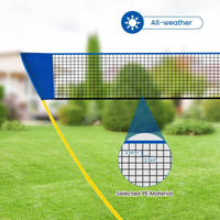 Portable Badminton Net Set with Storage Base, All-In-One Badminton Set