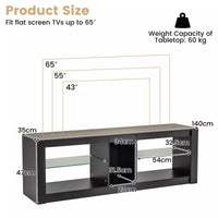 TV Stand w/ LED Light for TVs up to 65 inch Modern Entertainment Center