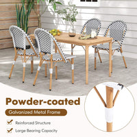 2 PSC Bistro Chair Outdoor Furniture Seat Wicker Garden Kitchen Backyard Porch