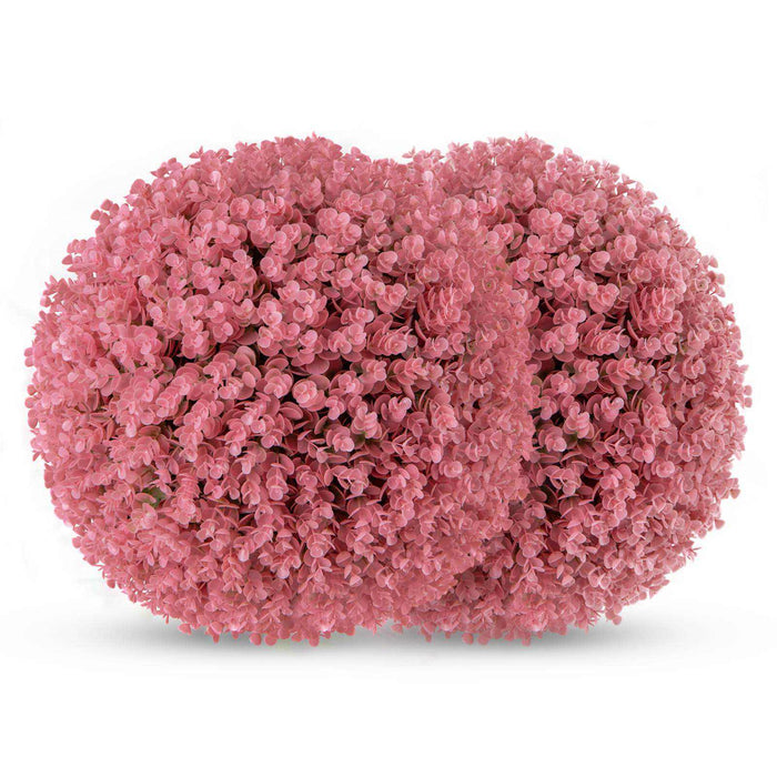 2 PCS Artificial Plant Topiary Balls Faux Eucalyptus Decoration 7 Layers Leaves