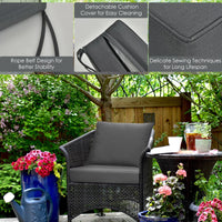 Patio Cushion Set Outdoor Chair Seat Pads Detachable Patio Furniture Cushions