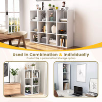 3-tier Bookshelf Home Open-back Storage Shelf Bookcase 1-Piece Storage Units