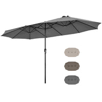 4.7M Outdoor Extra Large Double-Sided Patio Umbrella, Ideal for Poolside, Garden