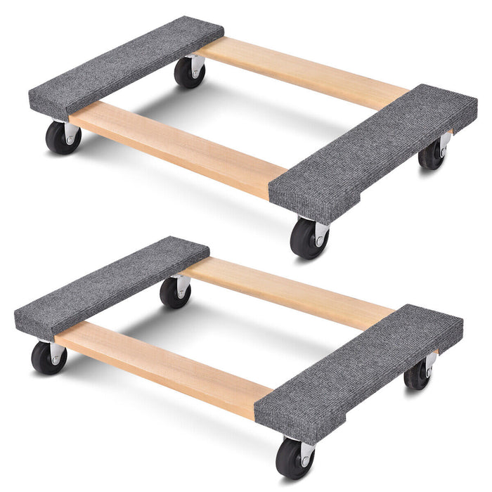 2/4PCS Furniture Dolly Moving Carrier Mover Handle Caster Loaded 450kg 76x45.5cm