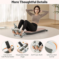 Sit Up Bench Foldable Home Gym Fitness Equipment w/Adjustable Angles & Length