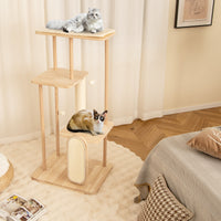 Wooden 126CM Cat Tree Scratching Posts Scratcher Tower Condo House Bed Furniture