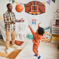 Wall Mounted Basketball Hoop Set w/ Large Shatter-proof Backboard for Kids Teens