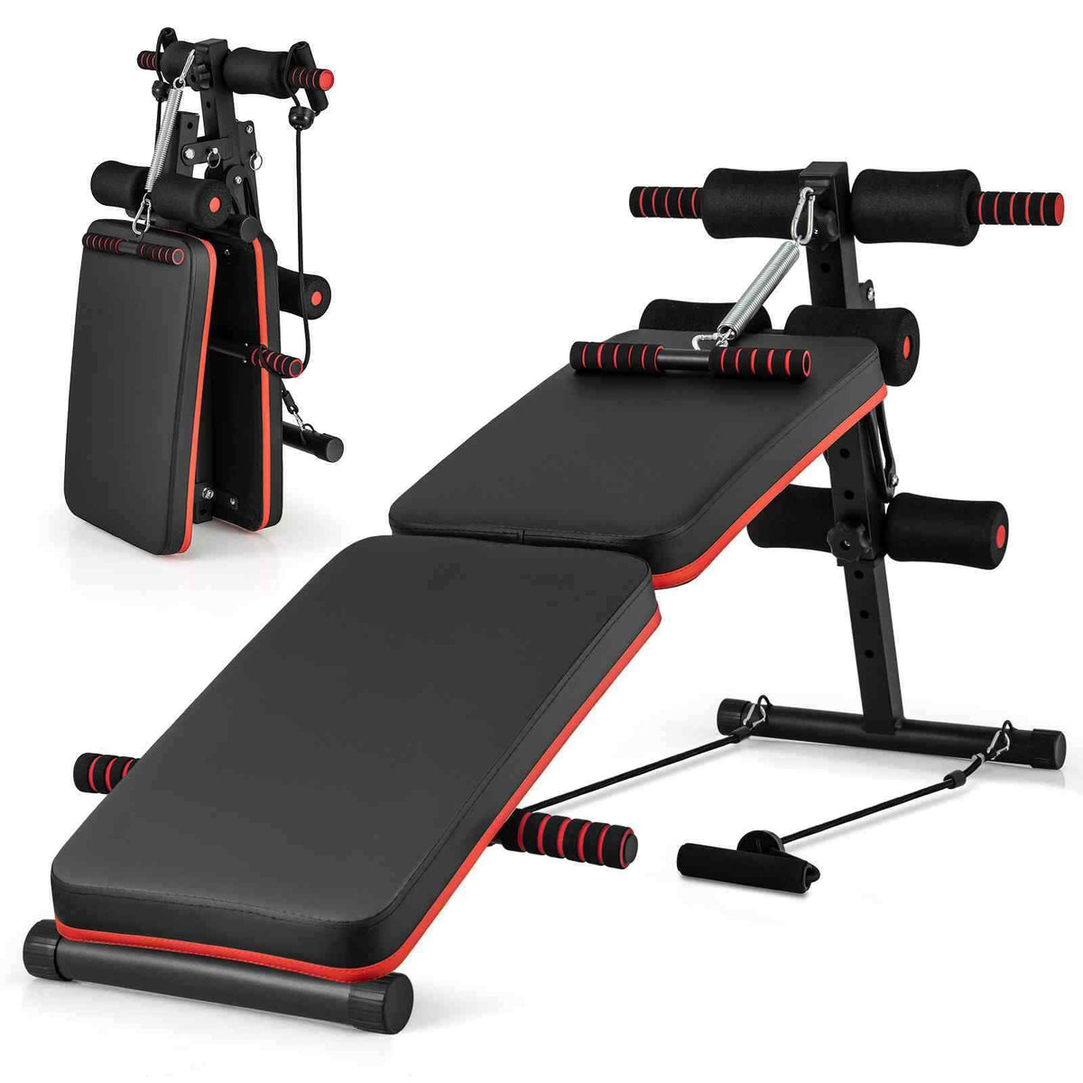 4 Position Adjustable Metal Multifunctional VersatileSit up Bench for Home, Gym